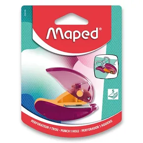 Děrovačka na jeden otvor Maped Punchito - na 5 listů, mix barev